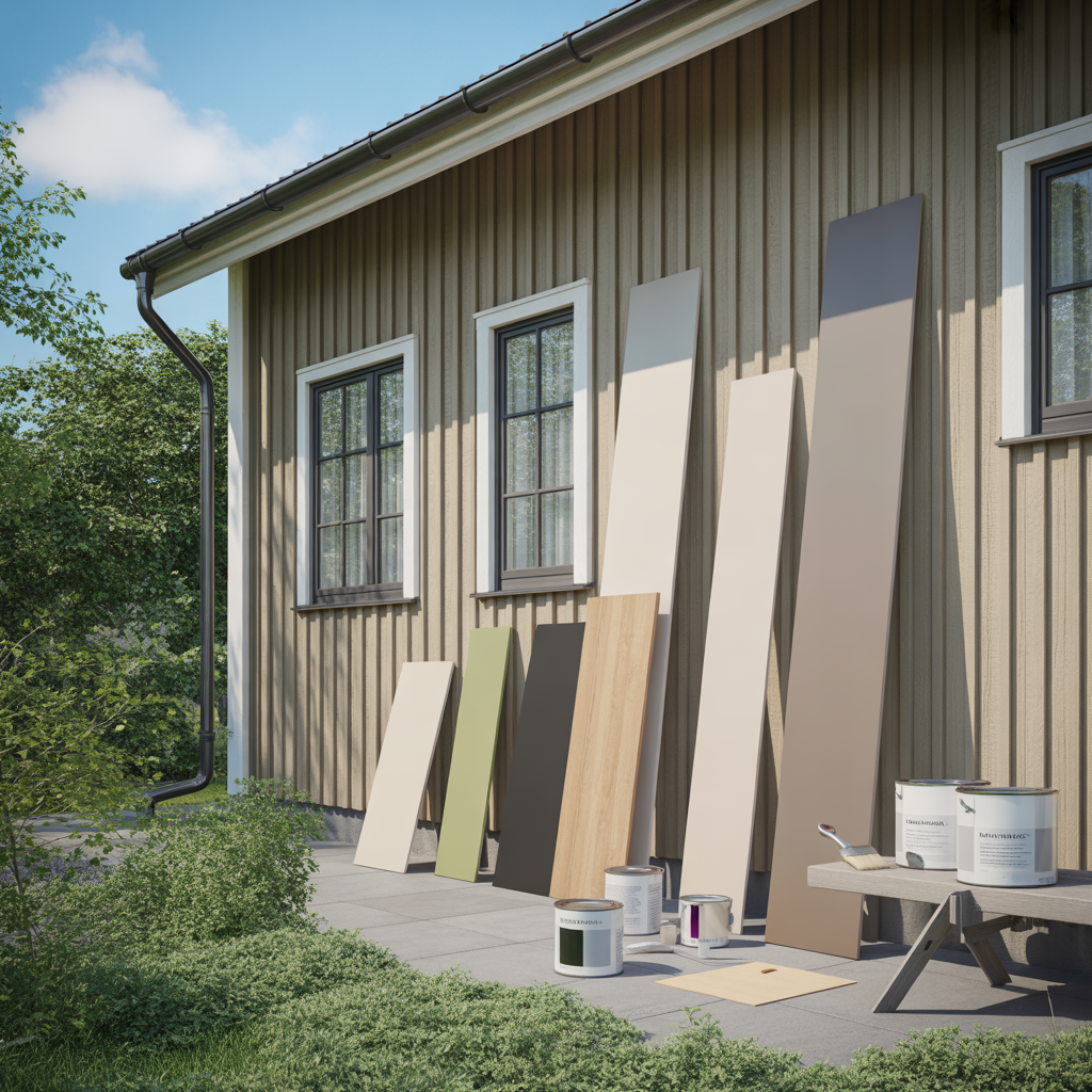 3.Sa valjer du ratt farg och material till husfasaden